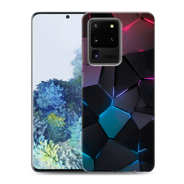 Силиконовый чехол на Samsung Galaxy S20 Ultra с принтом Геометрия неона Силиконовый чехол на Samsung Galaxy S20 Ultra с принтом Геометрия неона