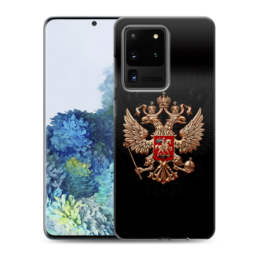 Силиконовый чехол на Samsung Galaxy S20 Ultra с принтом Герб России Силиконовый чехол на Samsung Galaxy S20 Ultra с принтом Герб России