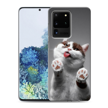 Силиконовый чехол на Samsung Galaxy S20 Ultra с принтом Коты Силиконовый чехол на Samsung Galaxy S20 Ultra с принтом Коты