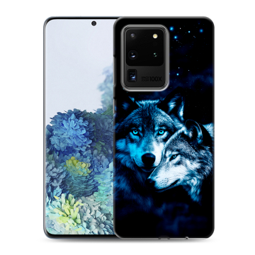 Силиконовый чехол на Samsung Galaxy S20 Ultra с принтом Волки Силиконовый чехол на Samsung Galaxy S20 Ultra с принтом Волки