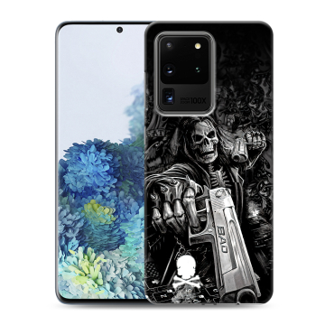 Силиконовый чехол на Samsung Galaxy S20 Ultra с принтом Скелет Силиконовый чехол на Samsung Galaxy S20 Ultra с принтом Скелет