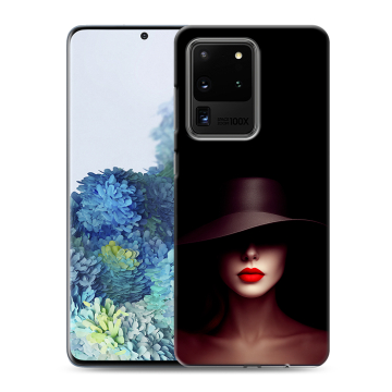 Силиконовый чехол на Samsung Galaxy S20 Ultra с принтом Девушка в шляпе Силиконовый чехол на Samsung Galaxy S20 Ultra с принтом Девушка в шляпе