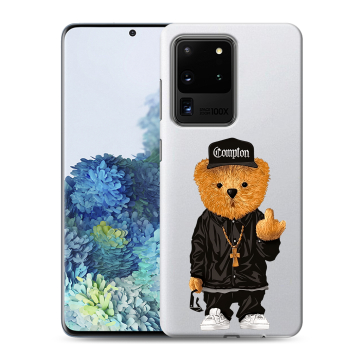 Силиконовый чехол на Samsung Galaxy S20 Ultra с принтом Мишка Силиконовый чехол на Samsung Galaxy S20 Ultra с принтом Мишка