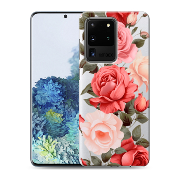 Силиконовый чехол на Samsung Galaxy S20 Ultra с принтом Розы Силиконовый чехол на Samsung Galaxy S20 Ultra с принтом Розы
