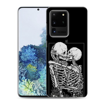 Силиконовый чехол на Samsung Galaxy S20 Ultra с принтом Поцелуй скелетов Силиконовый чехол на Samsung Galaxy S20 Ultra с принтом Поцелуй скелетов