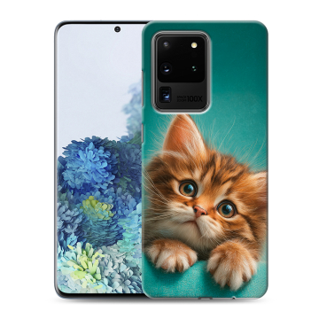 Силиконовый чехол на Samsung Galaxy S20 Ultra с принтом котенок Силиконовый чехол на Samsung Galaxy S20 Ultra с принтом котенок