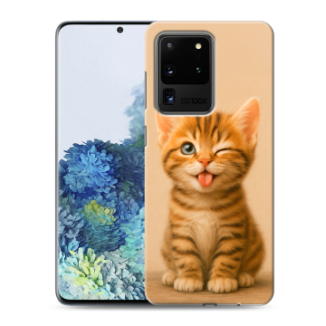 Силиконовый чехол на Samsung Galaxy S20 Ultra с принтом котенок Силиконовый чехол на Samsung Galaxy S20 Ultra с принтом котенок