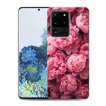 Силиконовый чехол на Samsung Galaxy S20 Ultra с принтом цветы пионы Силиконовый чехол на Samsung Galaxy S20 Ultra с принтом цветы пионы