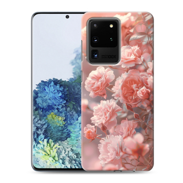 Силиконовый чехол на Samsung Galaxy S20 Ultra с принтом Розовые розы Силиконовый чехол на Samsung Galaxy S20 Ultra с принтом Розовые розы