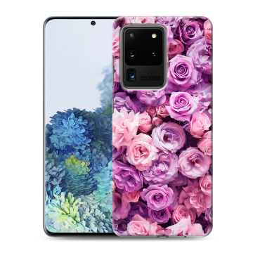 Силиконовый чехол на Samsung Galaxy S20 Ultra с принтом лавандовые розы Силиконовый чехол на Samsung Galaxy S20 Ultra с принтом лавандовые розы