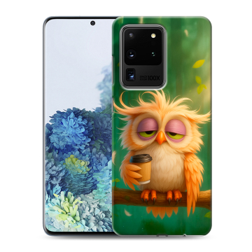Силиконовый чехол на Samsung Galaxy S20 Ultra с принтом сова Силиконовый чехол на Samsung Galaxy S20 Ultra с принтом сова