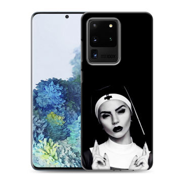 Силиконовый чехол на Samsung Galaxy S20 Ultra с принтом монашка Силиконовый чехол на Samsung Galaxy S20 Ultra с принтом монашка