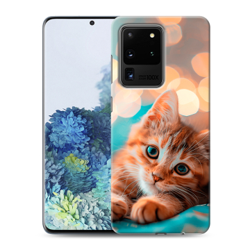 Силиконовый чехол на Samsung Galaxy S20 Ultra с принтом котик Силиконовый чехол на Samsung Galaxy S20 Ultra с принтом котик