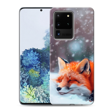 Силиконовый чехол на Samsung Galaxy S20 Ultra с принтом лиса Силиконовый чехол на Samsung Galaxy S20 Ultra с принтом лиса