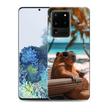 Силиконовый чехол на Samsung Galaxy S20 Ultra с принтом Капибара Силиконовый чехол на Samsung Galaxy S20 Ultra с принтом Капибара