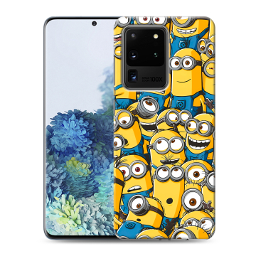 Силиконовый чехол на Samsung Galaxy S20 Ultra с принтом Миньоны Силиконовый чехол на Samsung Galaxy S20 Ultra с принтом Миньоны