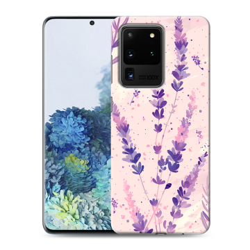 Силиконовый чехол на Samsung Galaxy S20 Ultra с принтом цветы лаванда Силиконовый чехол на Samsung Galaxy S20 Ultra с принтом цветы лаванда