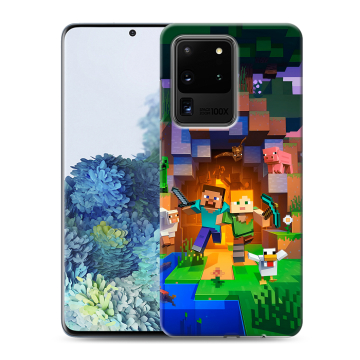 Силиконовый чехол на Samsung Galaxy S20 Ultra с принтом Майнкрафт Minecraft Силиконовый чехол на Samsung Galaxy S20 Ultra с принтом Майнкрафт Minecraft