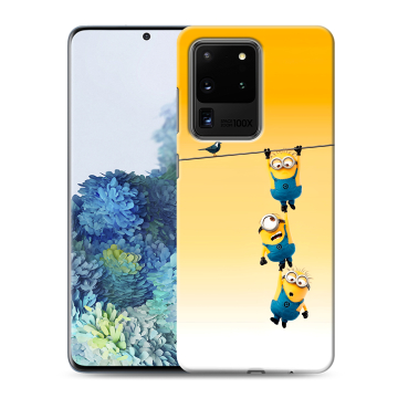 Силиконовый чехол на Samsung Galaxy S20 Ultra с принтом Миньоны Силиконовый чехол на Samsung Galaxy S20 Ultra с принтом Миньоны