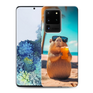 Силиконовый чехол на Samsung Galaxy S20 Ultra с принтом Капибара Силиконовый чехол на Samsung Galaxy S20 Ultra с принтом Капибара