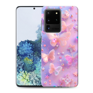 Силиконовый чехол на Samsung Galaxy S20 Ultra с принтом Бабочки Силиконовый чехол на Samsung Galaxy S20 Ultra с принтом Бабочки
