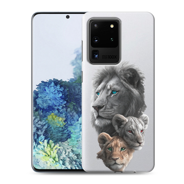 Силиконовый чехол на Samsung Galaxy S20 Ultra с принтом Львы Силиконовый чехол на Samsung Galaxy S20 Ultra с принтом Львы