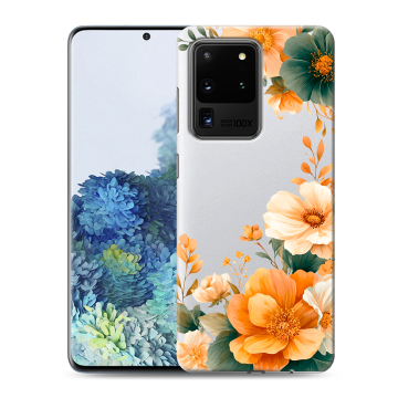 Силиконовый чехол на Samsung Galaxy S20 Ultra с принтом Цветы принт Силиконовый чехол на Samsung Galaxy S20 Ultra с принтом Цветы принт