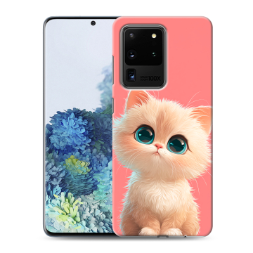 Силиконовый чехол на Samsung Galaxy S20 Ultra с принтом Розовый котенок Силиконовый чехол на Samsung Galaxy S20 Ultra с принтом Розовый котенок
