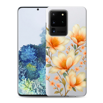 Силиконовый чехол на Samsung Galaxy S20 Ultra с принтом Цветы Силиконовый чехол на Samsung Galaxy S20 Ultra с принтом Цветы