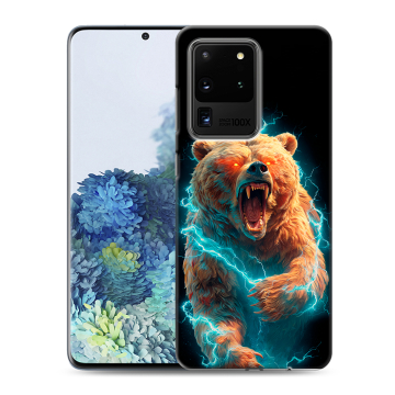 Силиконовый чехол на Samsung Galaxy S20 Ultra с принтом Медведь Силиконовый чехол на Samsung Galaxy S20 Ultra с принтом Медведь