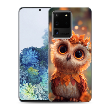 Силиконовый чехол на Samsung Galaxy S20 Ultra с принтом Милая сова Силиконовый чехол на Samsung Galaxy S20 Ultra с принтом Милая сова
