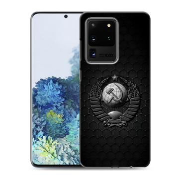 Силиконовый чехол на Samsung Galaxy S20 Ultra с принтом Герб Флаг СССР Силиконовый чехол на Samsung Galaxy S20 Ultra с принтом Герб Флаг СССР