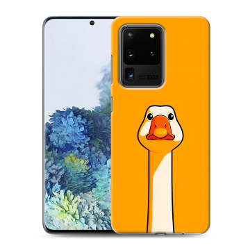Силиконовый чехол на Samsung Galaxy S20 Ultra с принтом Смешная утка Силиконовый чехол на Samsung Galaxy S20 Ultra с принтом Смешная утка