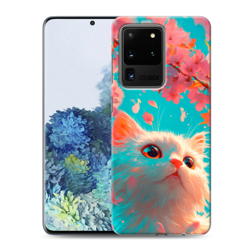 Силиконовый чехол на Samsung Galaxy S20 Ultra с принтом Красивый кот Силиконовый чехол на Samsung Galaxy S20 Ultra с принтом Красивый кот