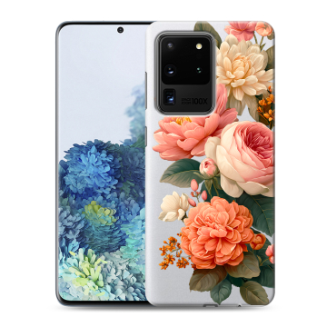 Силиконовый чехол на Samsung Galaxy S20 Ultra с принтом цветы Силиконовый чехол на Samsung Galaxy S20 Ultra с принтом цветы