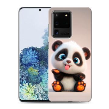 Силиконовый чехол на Samsung Galaxy S20 Ultra с принтом милая панда Силиконовый чехол на Samsung Galaxy S20 Ultra с принтом милая панда