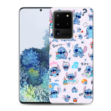 Силиконовый чехол на Samsung Galaxy S20 Ultra с принтом Лило и Стич Силиконовый чехол на Samsung Galaxy S20 Ultra с принтом Лило и Стич