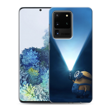 Силиконовый чехол на Samsung Galaxy S20 Ultra с принтом Миньоны Силиконовый чехол на Samsung Galaxy S20 Ultra с принтом Миньоны