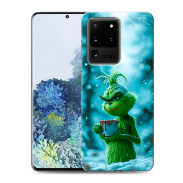 Силиконовый чехол на Samsung Galaxy S20 Ultra с принтом Новый год гринч Силиконовый чехол на Samsung Galaxy S20 Ultra с принтом Новый год гринч