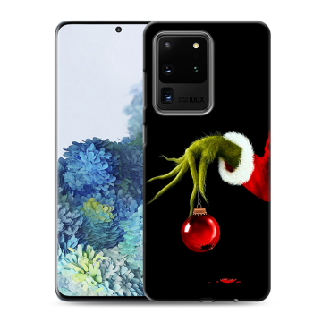 Силиконовый чехол на Samsung Galaxy S20 Ultra с принтом Новый год Гринч Силиконовый чехол на Samsung Galaxy S20 Ultra с принтом Новый год Гринч