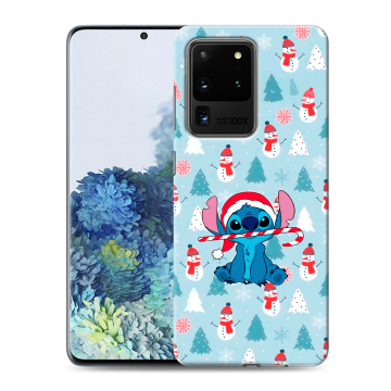 Силиконовый чехол на Samsung Galaxy S20 Ultra с принтом Стич Новый год