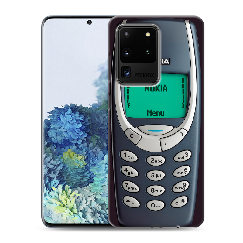 Пластиковый чехол на Samsung Galaxy S20 Ultra с принтом Старый телефон Пластиковый чехол на Samsung Galaxy S20 Ultra с принтом Старый телефон