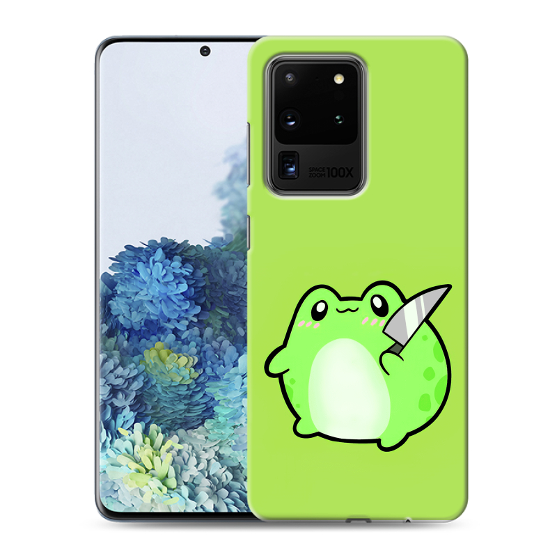 Силиконовый противоударный чехол на Samsung Galaxy S20 Ultra с принтом Лягушенок Силиконовый противоударный чехол на Samsung Galaxy S20 Ultra с принтом Лягушенок
