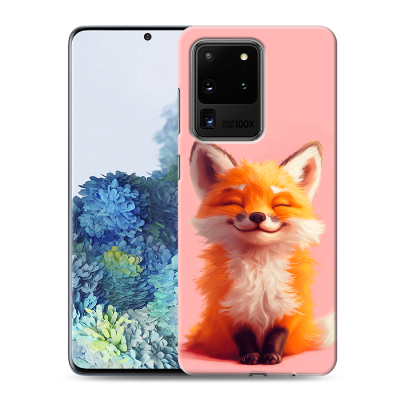 Силиконовый чехол на Samsung Galaxy S20 Ultra с принтом милая лиса Силиконовый чехол на Samsung Galaxy S20 Ultra с принтом милая лиса