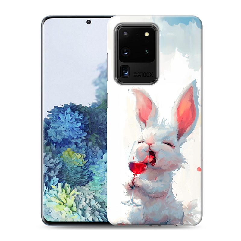 Силиконовый чехол на Samsung Galaxy S20 Ultra с принтом кролик зайчик Силиконовый чехол на Samsung Galaxy S20 Ultra с принтом кролик зайчик