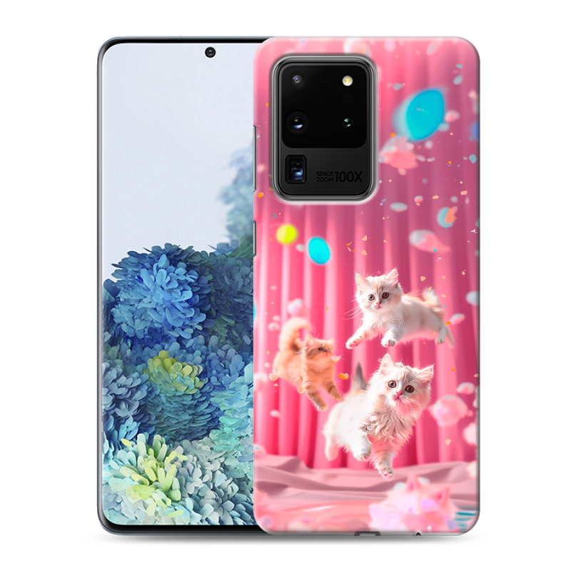 Пластиковый чехол на Samsung Galaxy S20 Ultra с принтом милые котики Пластиковый чехол на Samsung Galaxy S20 Ultra с принтом милые котики