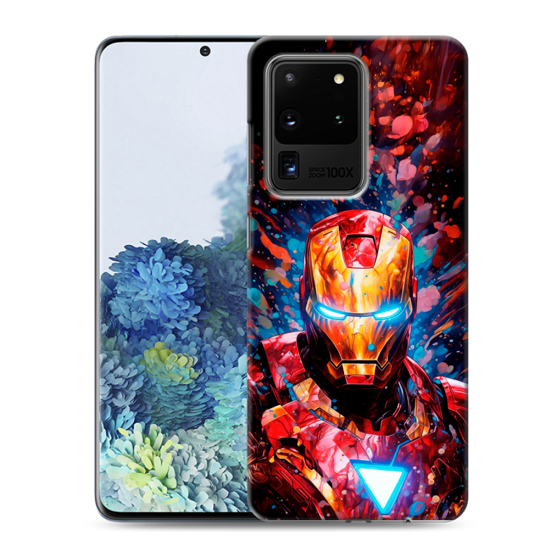 Силиконовый чехол на Samsung Galaxy S20 Ultra с принтом Железный человек Ironman Силиконовый чехол на Samsung Galaxy S20 Ultra с принтом Железный человек Ironman