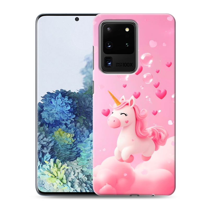 Силиконовый чехол на Samsung Galaxy S20 Ultra с принтом Единорог Силиконовый чехол на Samsung Galaxy S20 Ultra с принтом Единорог