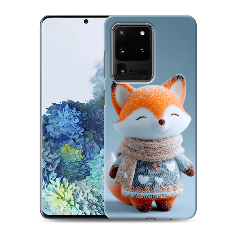 Силиконовый противоударный чехол на Samsung Galaxy S20 Ultra с принтом Лиса Силиконовый противоударный чехол на Samsung Galaxy S20 Ultra с принтом Лиса