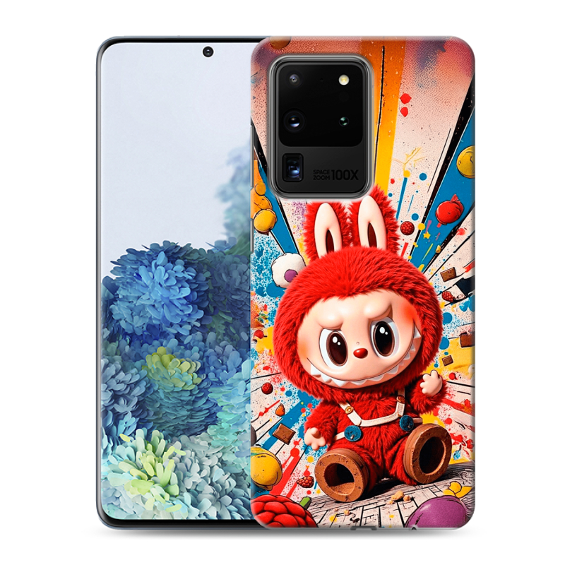 Пластиковый чехол на Samsung Galaxy S20 Ultra с принтом Labubu Лабубу Пластиковый чехол на Samsung Galaxy S20 Ultra с принтом Labubu Лабубу